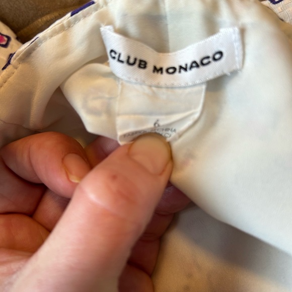 Preppy CLUB MONACO "Salma" Cross Back Pegged Midi Women's Dress SZ 6 - Picture 12 of 13